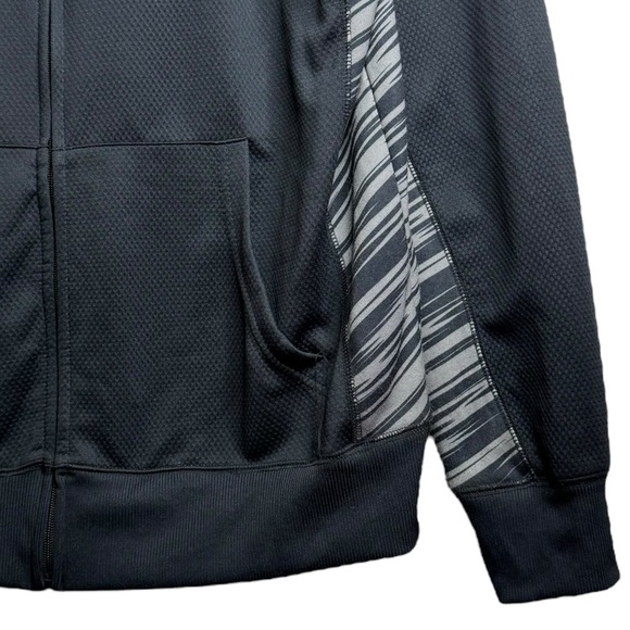 Star Wars Black Gray Stripes Long Sleeve Drawstring Full Zip Hoodie Pockets M - Picture 9 of 16